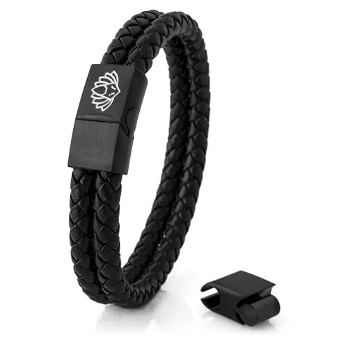 Akitsune Simplicitas Lederarmband | Handgefertigter Premium Armschmuck für Männer