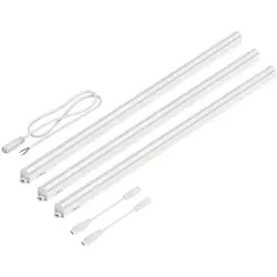 ledscom.de LED Unterbau-Leuchten Rigel, je 87,3cm (warmweiß, 29,451W, je 1002lm, 130°) 3er Set