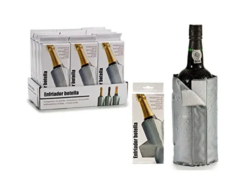 Anik-Shop Gel FLASCHENKÜHLER Grau Kühlmanschette Champagnerkühler Weinkühler Sekt Wein 79