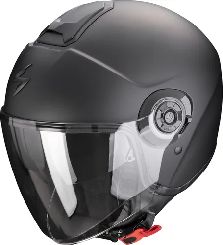 SCORPION Jethelm EXO-CITY II 2 SOLID matt schwarz - Motorradhelm in Größe 3XL, mit ECE 22.06 Zertifizierung für höchste Sicherheit und Quick Release Verschluss für einfaches An- und Ablegen.