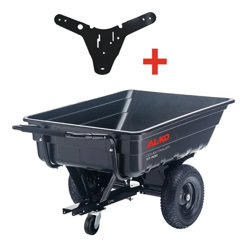AL-KO Combi Trailer-Set EASY - 113877 - Praktisches Anhänger-Set für Rasentraktoren, ideal für den Transport von Gartenabfällen und Werkzeugen, leicht zu montieren und vielseitig einsetzbar.
