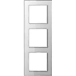 Jung AC583GLWW Rahmen 3fach - Glasrahmen 3fach in alpinweiß für vielseitige Kombinationen, ideal für elegante Lichtschalter in der Serie A. Hochwertiges Glas und glänzende Oberfläche sorgen für einen modernen Look.
