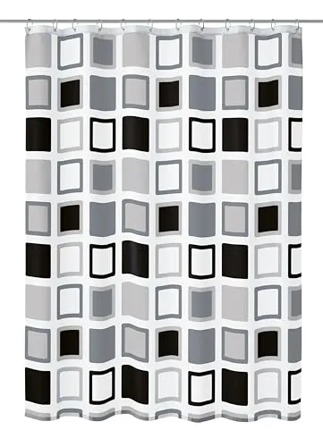 Kleine Wolke textilgesellschaft Duschvorhang, Synthetikfasern, Anthrazit, 200 x 120 cm