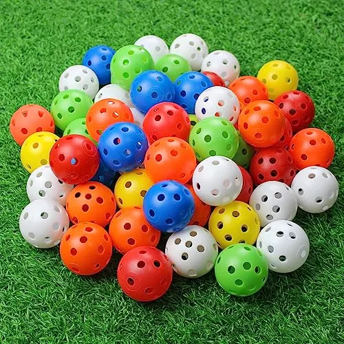 Kofull 24 Pack golfbälle Airflow übungsbälle luftbälle Golf trainingsbälle plastikbälle für bällebad