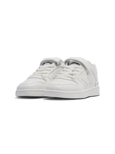 Hummel ST Power Play Jr - Bright White, Größe 26 - Stylische Kinderschuhe mit Glitzerdetails, leicht anpassbare Klettverschlüsse und atmungsaktives Obermaterial für optimalen Tragekomfort.