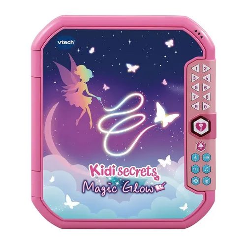 Kidisecrets Magic Glow - Geheimnisvolles Tagebuch mit magischem Stift, unsichtbare Tinte und UV-Lampe für geheime Botschaften