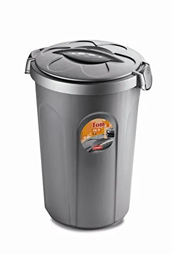 Kreher XL Tierfuttertonne - Aufbewahrungsbehälter mit Deckel, 46 Liter Volumen, aus lebensmittelechtem Kunststoff, ideal zum sicheren Lagern von Tierfutter und hält Ungeziefer fern.