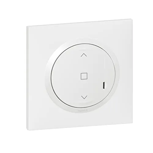 Legrand 199234 Kabelschalter mit Neutralkabel für Rollläden und Jalousien Dooxie mit Netatmo komplett (Befestigungen, Halterung, Radzierblende und Platte) – Weiß