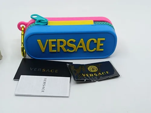 Versace VK4429U GB1/87 Kindersonnenbrille 48 16 130 - Sonnenbrillen für Jugendliche, stylische graue Gläser und eleganter schwarzer Acetat-Rahmen für optimalen UV-Schutz und trendigen Look.