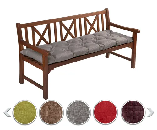 sunnypillow Bankauflage 170 x 60 cm - Bequeme Sitzkissen in vielen Farben - Hochwertige Bankauflage für Innen- und Außenbereich, 12 cm dick für höchsten Komfort. Pflegeleicht und schmutzabweisend, ideal für Gartenbänke und Hollywoodschaukeln.