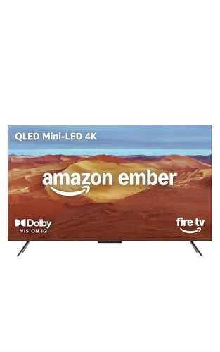 Amazon Ember Mini-LED-Serie, QLED-Smart-TV mit 55 Zoll (139 cm), 4K UHD, Dolby Vision IQ, Ambient-TV, 144-Hz-Spielmodus, Local Dimming und Sprachsteuerung mit Alexa