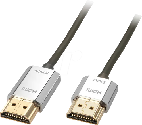 Lindy HDMI High Speed Kabel CROMO Slim Ethernet A/A 3m