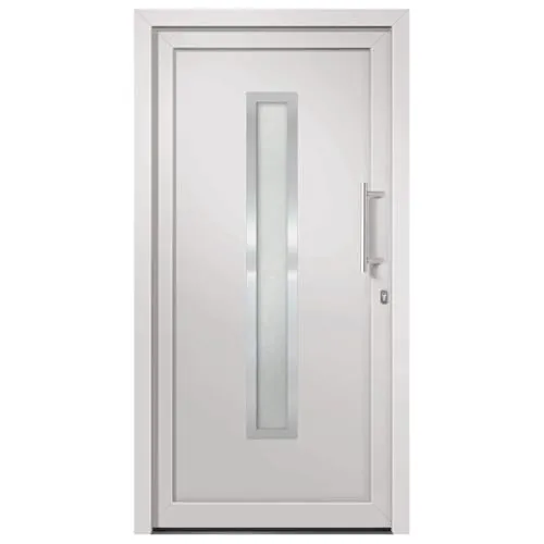 vidaXL Haustür mit Handgriff-Set, 98x190 cm – Sicherheit und elegantes Design - Eingangstüren, elegante Aluminium-Haustür mit 5 Pilzkopfverriegelungen für maximale Sicherheit und komplettes Montageset für einfachen Einbau.