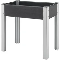 [en.casa] Hochbeet Beverwijk – Ergonomisches Gartenhochbeet aus WPC - Hochbeete-Kit mit 75 cm Arbeitshöhe für rückenschonendes Gärtnern, wetterfestes Design aus WPC und Aluminium für lange Haltbarkeit und optimale Drainage.