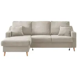 P & B Ecksofa, Beige, Textil, Buche, Uni, 4-Sitzer, Füllung: Schaumstoff, L-Form, 228x150 cm, Made in EU, Typenauswahl, Stoffauswahl, Liegefunktion, seitenverkehrt erhältlich, Schlafen auf Sitzhöhe, Rücken echt, Armteil links, rechts, Wohnzimmer, Sofas & Couches, Wohnlandschaften, Ecksofas