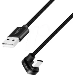 LOGILINK CU0195 - Sync- & Ladekabel, USB-A -> C, 180°, 3 m