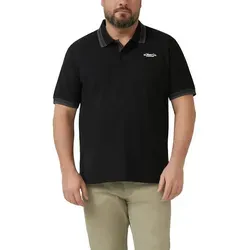 s.Oliver Poloshirt Big Size grau XXXL - Hochwertiges Poloshirt in Dunkelgrau, gefertigt aus 95% Baumwolle für hohen Tragekomfort. Mit Kentkragen und Knopfleiste, ideal für legere Anlässe und den Alltag.