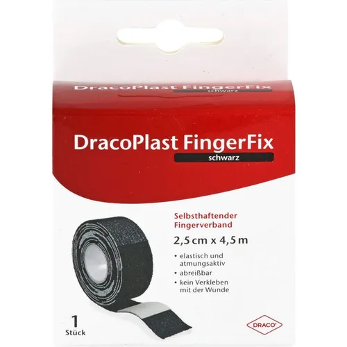 DRACOPLAST FingerFix 2,5 cmx4,5 m m.Wundk.schw. 1 St.