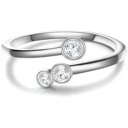 Glanzstücke München Silberring AV261 (1-tlg), in Sterling Silber mit Zirkonia