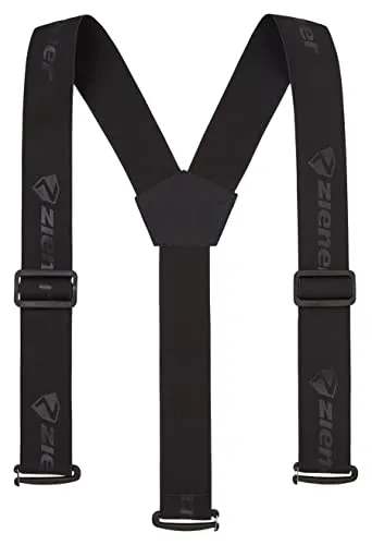 Ziener Braces Teamwear Hosenträger | Verstellbar und Abnehmbar - Elastische Hosenträger für optimalen Halt, passend für jede Hose. Ideal für sportliche Aktivitäten und Freizeit, in Schwarz erhältlich.