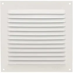 Ms Beschläge - Abluftgitter Wetterschutzgitter Lamellengitter Aluminiumgitter Weiß 150x150