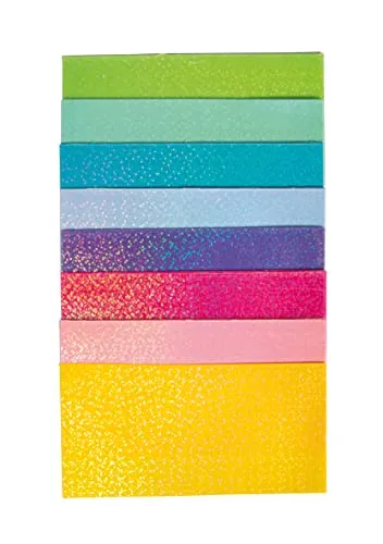 Rayher Verzierwachs Glimmer, Fashion-Töne, Set 8 Wachsplatten, Farben sortiert, je 10 x 5 cm, Wachs zum Kerzen verzieren, Kerzenwachs, Wachsfolie, 31639999, Bunt