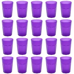 Engelland Neonfarben Plastikbecher 400 ml - Modernes Design in Neonfarben, bruchfest und spülmaschinengeeignet – ideal für Haushalt, Camping und Partys.