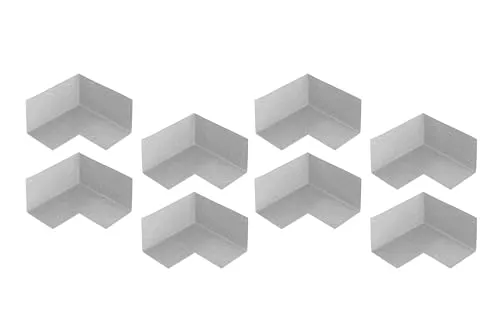 Isolbau Innenecke P3 Grau - 8 Stück - Wasserdichtes Eck-Dichtband für Sanitär, Dusche, Bad, Fliesen, Balkon Eckabdichtung Dichtecke Abdichtung für Innen- & Außenbereich