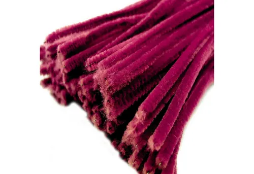 maDDma Basteldraht 20 Draht Pfeifenreiniger 6 mm Länge 30cm CHENILLE Farbe wählbar, fuchsia