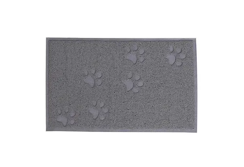 lionto Katzentoilette Vorleger, hygienische Katzenstreumatte, abwischbar & rutschfest, grau