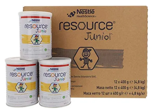 12x Resource Junior normkalorische Trinknahrung Pulver von Nestle Health Science