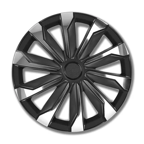 PETEX Typhoon 14 Zoll Radzierblenden, 4 Stück - Radkappen für PKW aus schlagfestem ABS-Kunststoff, werkzeugfreie Montage und optimaler Bremsenbelüftung sorgen für Komfort und Schutz Ihrer Felgen.