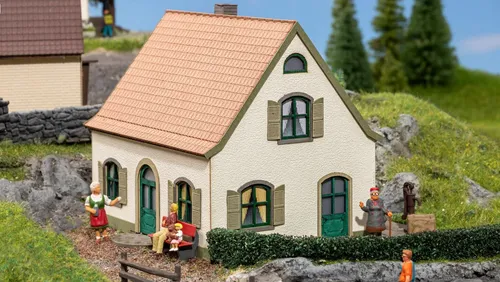 NOCH 63608 Kleines Einfamilienhaus - Mehrfarbig, ideal für Modellbau und kreative Projekte