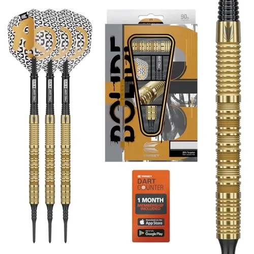 Target Darts Bolide Envy 90% Tungsten Soft Tip Dart Set - Professionelles Dart-Set mit 90 % Tungsten Barrel für optimalen Grip und Kontrolle. Inklusive langlebigen Pixel-Spitzen und Pro Grip EVO-Säften für ein präzises Spiel. Ideal für elektronische Dartboards.