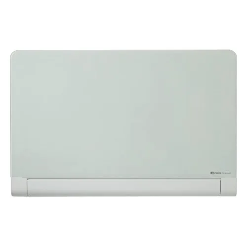 Nobo Glas Magnet-Whiteboard - 1900 x 1000 mm, ultra-löschbar und stilvolles rahmenloses Design mit InvisaMount Befestigungssystem