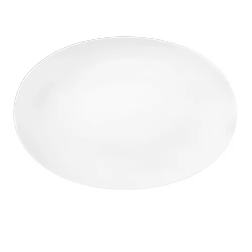 Seltmann Weiden Liberty Servierplatte oval 35cm - Elegante ovale Servierplatte aus hochwertigem Porzellan in schickem Weiß, ideal für festliche Anlässe und alltägliche Mahlzeiten.