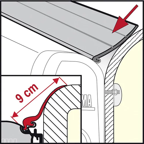 Fiamma Rain Guard Dichtleiste für Markisen L von Fiamma