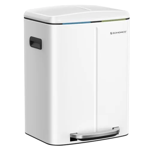 SONGMICS 40 L Mülleimer mit 2 Fächern von SONGMICS