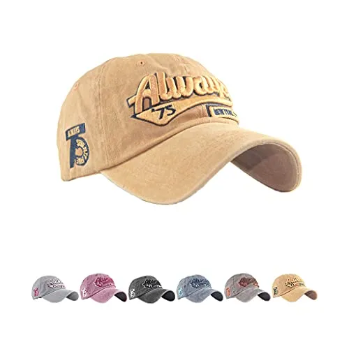 Joligiao Baseball Cap Herren Damen Washed Baseballmütze Sport Kappe Verstellbar Snapback Retro Mütze Caps Kappe Baseballkappe Einfarbige Basecap Sommer Trucker Hut Outdoor Freizeit