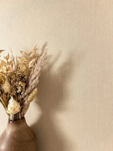 Newroom Vliestapete, Beige Tapete Uni Einfarbig - Unitapete Leinen-Optik Creme Modern Stoff-Optik Textil-Optik für Wohnzimmer Schlafzimmer Küche, Unitapete, Leinen-Optik