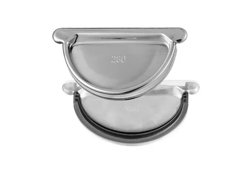 Zambelli Steckboden Halbrund 333 mit Gummidichtlippe Zink Silber