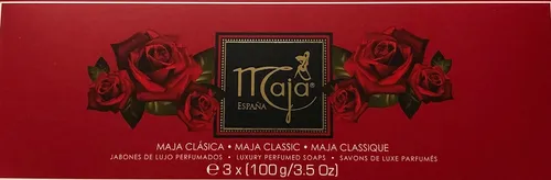 Maja Espana Classic Luxus Seife 3er Set - 3x100g - Stückseife für sehr trockene Haut, pflegt intensiv und verwöhnt mit einem luxuriösen Duft.