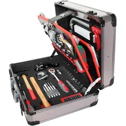 Tixit Werkzeugkoffer Woody 120tlg – Aluminium Koffer mit umfangreichem Werkzeugset