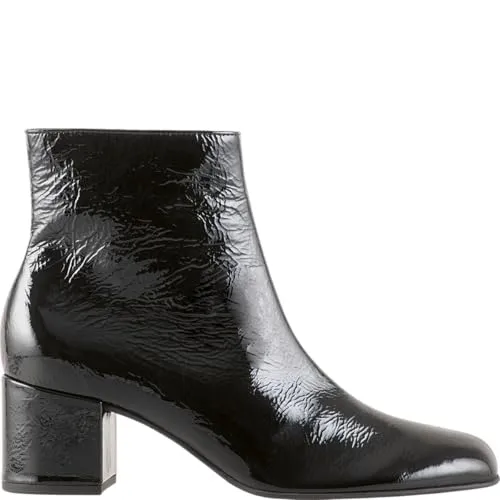 Högl Stiefelette Leder schwarz, Damen Gr. 39 - Wanderschuhe aus hochwertigem Leder mit bequemem Blockabsatz und Reißverschluss für einfachen Einstieg. Ideal für Business und Freizeit, sorgt die gepolsterte Decksohle für hohen Tragekomfort.
