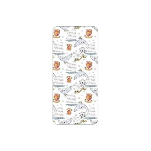 Harry Potter - Spannbettlaken für Kinder, Baumwolle, Edwige Hogwarts, 90 x 190/200 cm