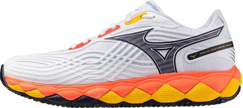 Mizuno Wave Enforce Tour 2 Cc - white/baritone blue/fiery coral 2, Größe:10