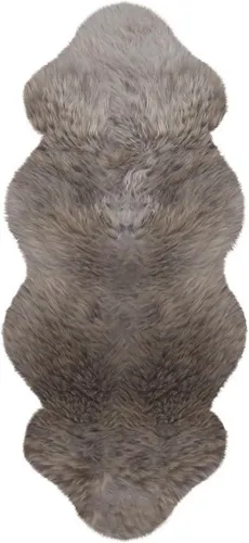 Heitmann Felle Fellteppich Lammfell KK 1,5 - Premium Qualität - Teppiche aus echtem australischem Lammfell, besonders weich und ideal als Bettvorleger, Höhe: 70 mm, taupe, Fußbodenheizungsgeeignet.