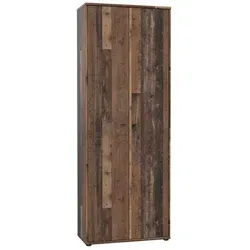 FORTE TEMPRA 2 Schrank 70 80 - Vielseitiger 2-türiger Mehrzweckschrank im Old Wood Vintage Design, ideal für Aktenschrank oder Büroschrank mit 5 verstellbaren Einlegeböden und pflegeleichter Oberfläche.