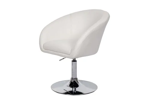 PROREGAL® Esszimmerstuhl Esszimmerstuhl 90x59x60cm drehbar höhenverstellbar Kunstleder Weiß