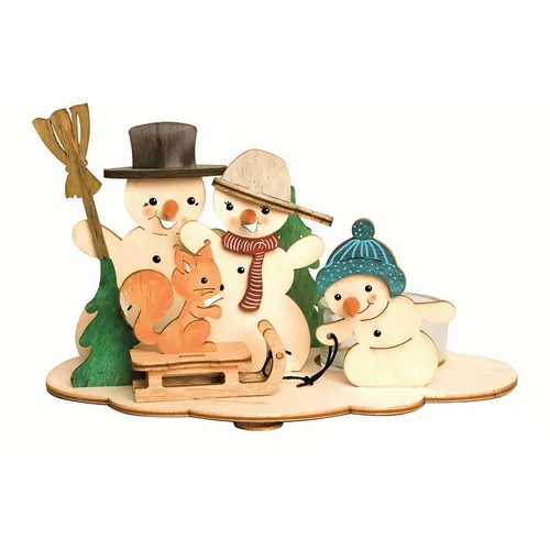 Kuhnert Bastelset Teelichthalter Schneemänner aus Holz - Nussknacker: Kreatives Bastelset für stimmungsvolle Teelichthalter, ideal für die Weihnachtszeit und die eigene Dekoration.
